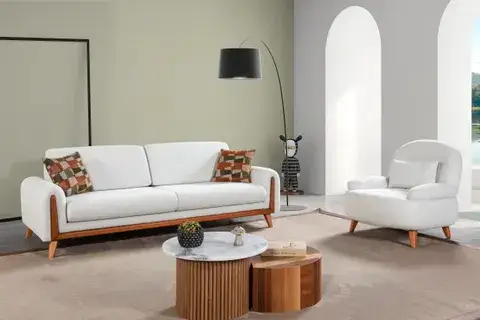 OLİMPOS ÜÇLÜ KOLTUK TAKIMI, GRİ