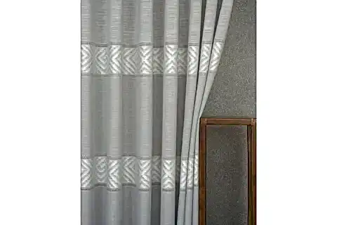 VRC DESEN KETEN SIK PİLE TÜL PERDE, GRİ, 100X260