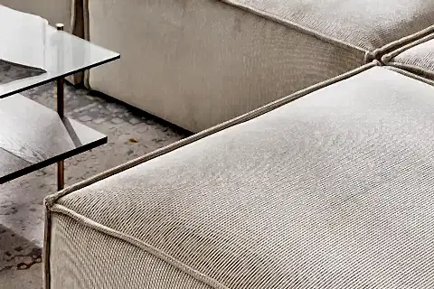 LENA FİTİLLİ KADİFE MODÜLER KÖŞE KOLTUK, BEYAZ