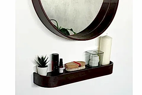 AHŞAP DOĞAL MASİF DUVAR RAFI, CEVİZ