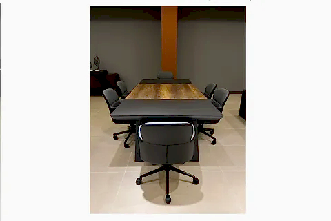 SANCAK OFİS ROLL ÇALIŞMA SANDALYESİ, SİYAH ANTRASİT