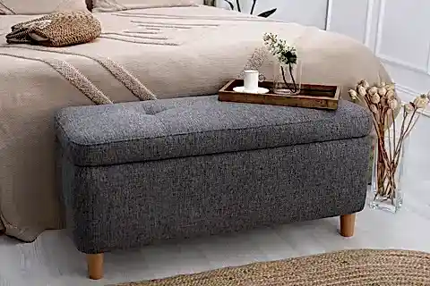 ROCİO SANDIKLI BENCH PUF, KOYU GRİ