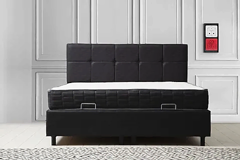 VİTALİA BAZA BAŞLIK VE YATAK SETİ, ANTRASİT, 90X190