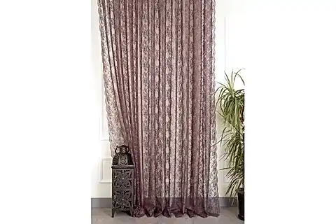 FRANSIZ DANTELİ FON TÜL MÜRDÜM RENGİ PİLESİZ 260X260