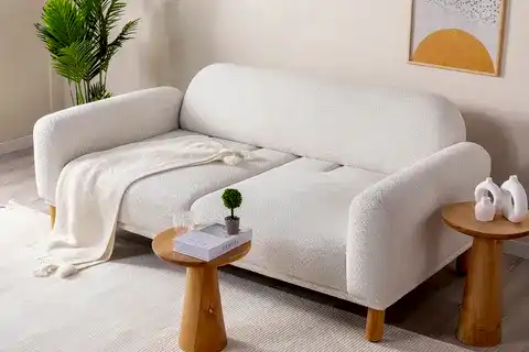 SOLİ BOHEM TEDDY ÜÇLÜ KOLTUK, KIRIK BEYAZ