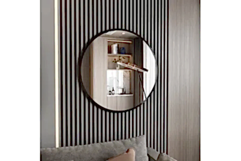 MARSAH HOME METAL ÇERÇEVELİ YUVARLAK AYNA, SİYAH