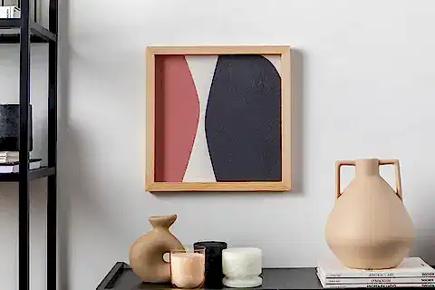 CİAN İKİLİ TRAVERTEN DOKULU TABLO, 40X40