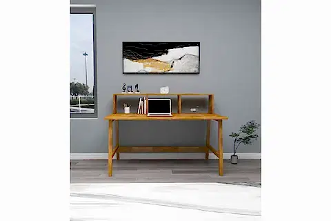 WOODFACE LUCY DOĞAL AHŞAP ÇALIŞMA MASASI, MEŞE