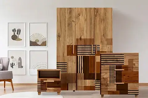 LEVA COLORBLOCK GARDIROP, ATLANTİK, 3 KAPAKLI