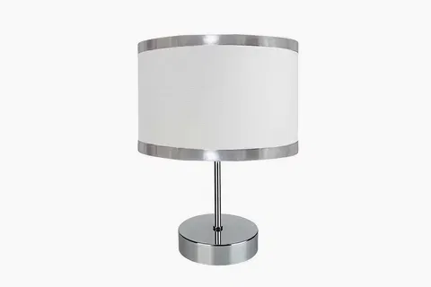 EVLİGHT SİLİNDİR METAL ABAJUR, KROM BEYAZ