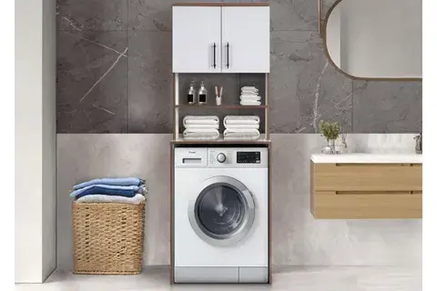 BLESK ÇAMAŞIR MAKİNESİ DOLABI, CEVİZ