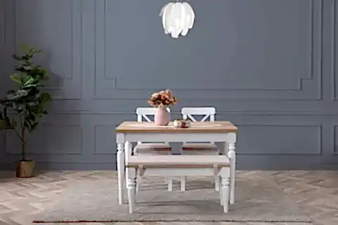 SEMBOL ÇİZİLMEZ BENCH AÇILIR MASA TAKIMI, 110X70