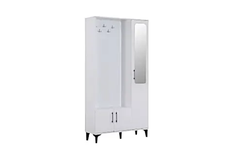 BLESK ASKILIKLI PORTMANTO VESTİYER, BEYAZ