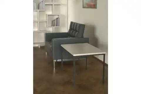 SHİNY YAN SEHPA, SİYAH AYAK, BEJ MERMER TABLA