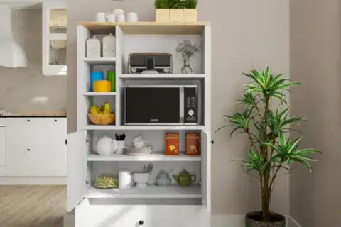 LUMERA KAHVE KÖŞESİ AİRFRY DOLABI, 2 KAPAKLI 1 ÇEKMECELİ