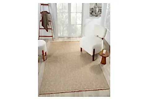 QUEEN JÜT HASIR GÖRÜNÜMLÜ DOKUMA HALI, BEJ, 80X150, 672